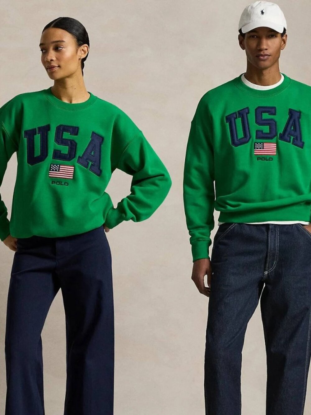 Polo Ralph Lauren Men's Unisex Vintage Fit Flag Fleece Sweatshirt Sz L $160